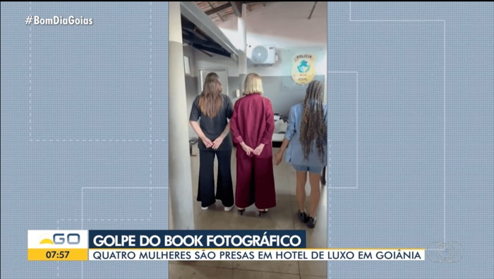 Reportagem de TV sobre golpe do book fotográfico
