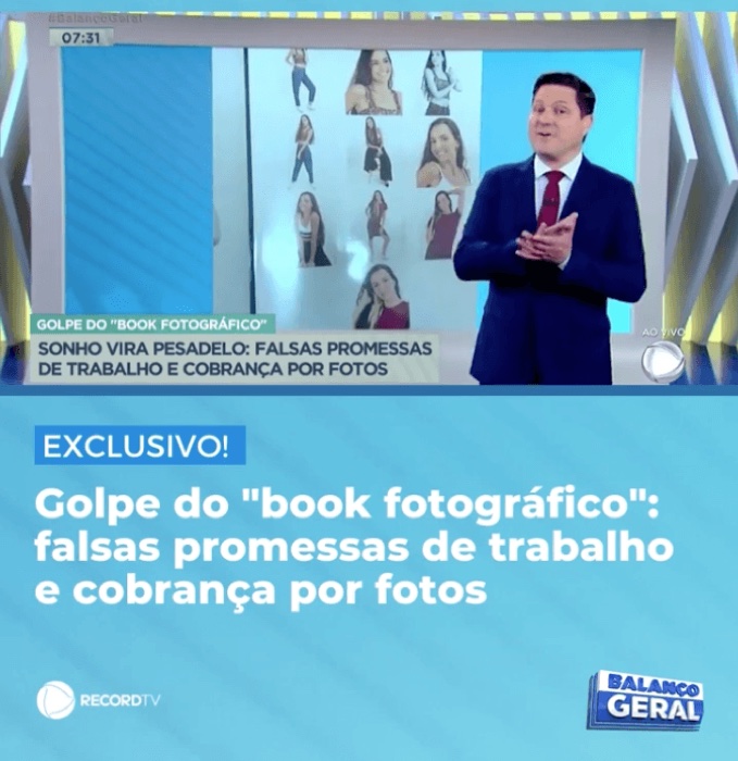 Reportagem sobre golpe do book fotográfico com falsas promessas de trabalho