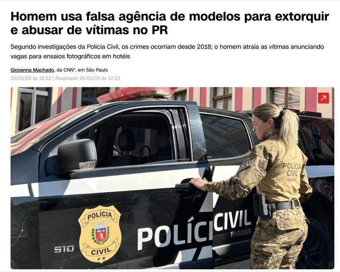 Polícia Civil investiga golpe de agência de modelos