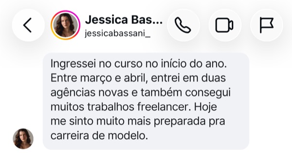 Depoimento de aluna do Model Pro