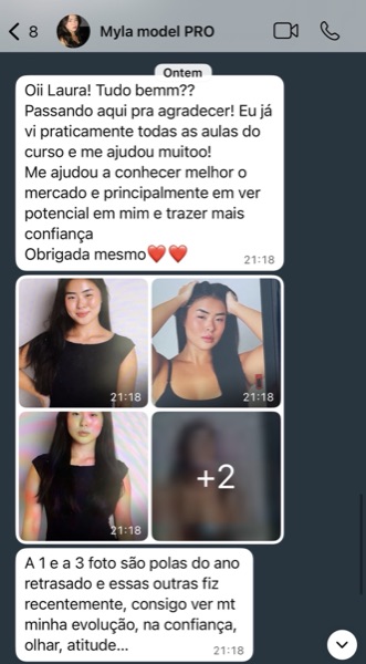 Depoimento de aluna do Model Pro